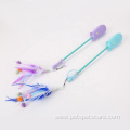 Cat stick with feather replacement head cat toys